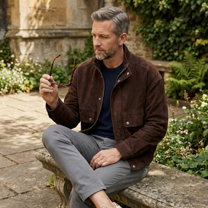 Veste Bomber en Polyester à Col Montant avec Fermeture Éclair et Grandes Poches
