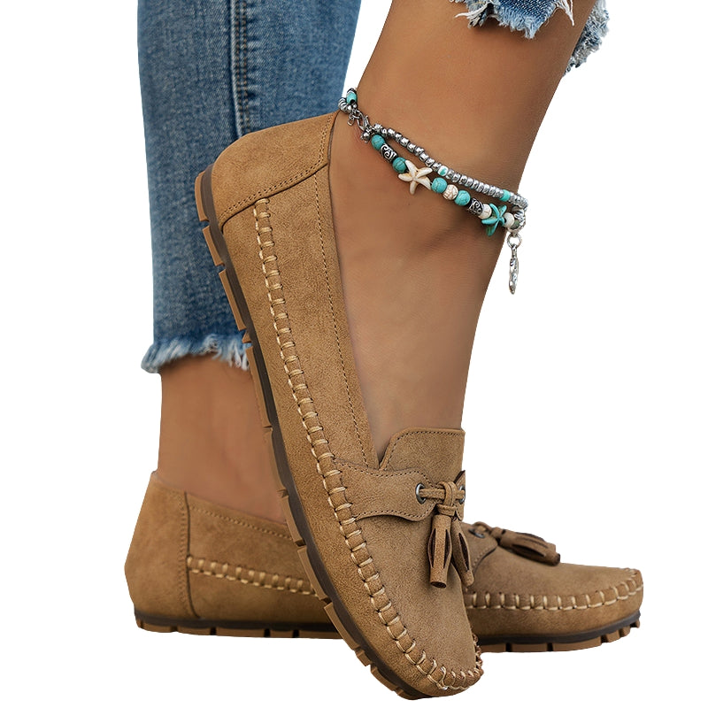Mocassins femme en suède