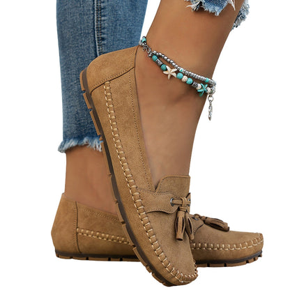 Mocassins femme en suède