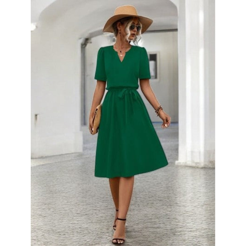 Robe midi Tessa col V tendance