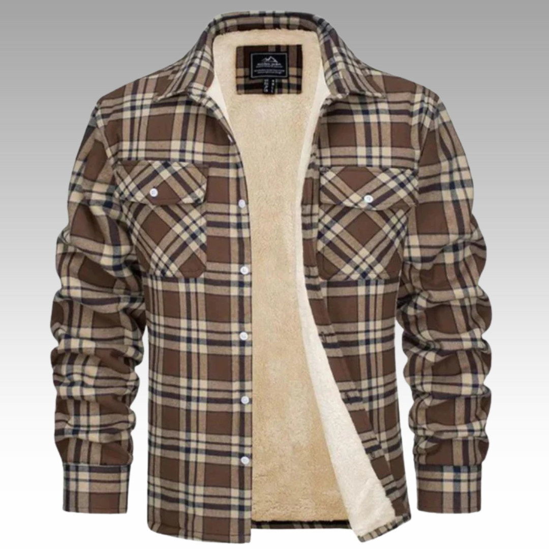 Varm Flanneljakke til Mænd - Komfort & Råt Outdoor-design