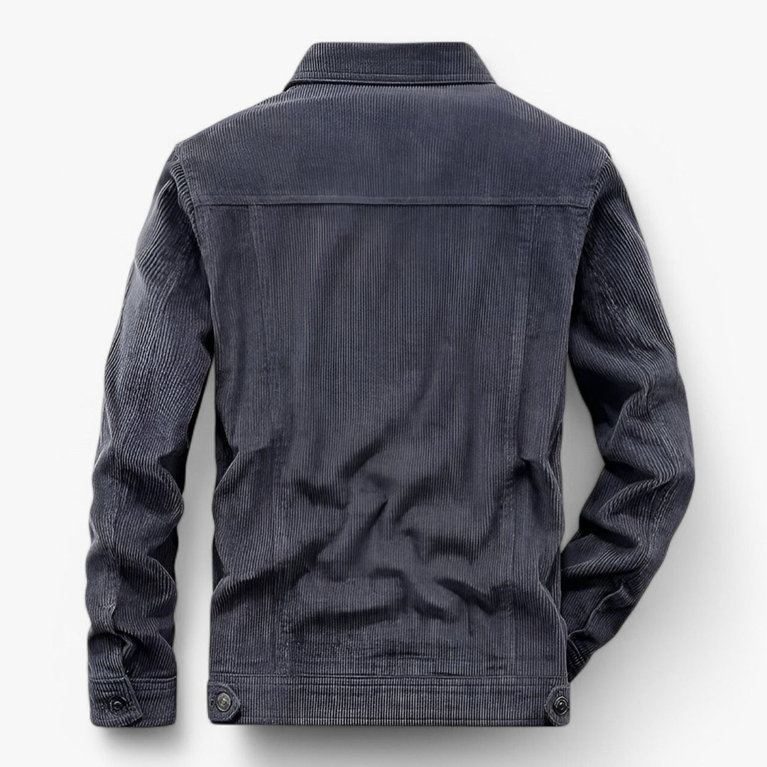Veste classique en velours côtelé à boutons