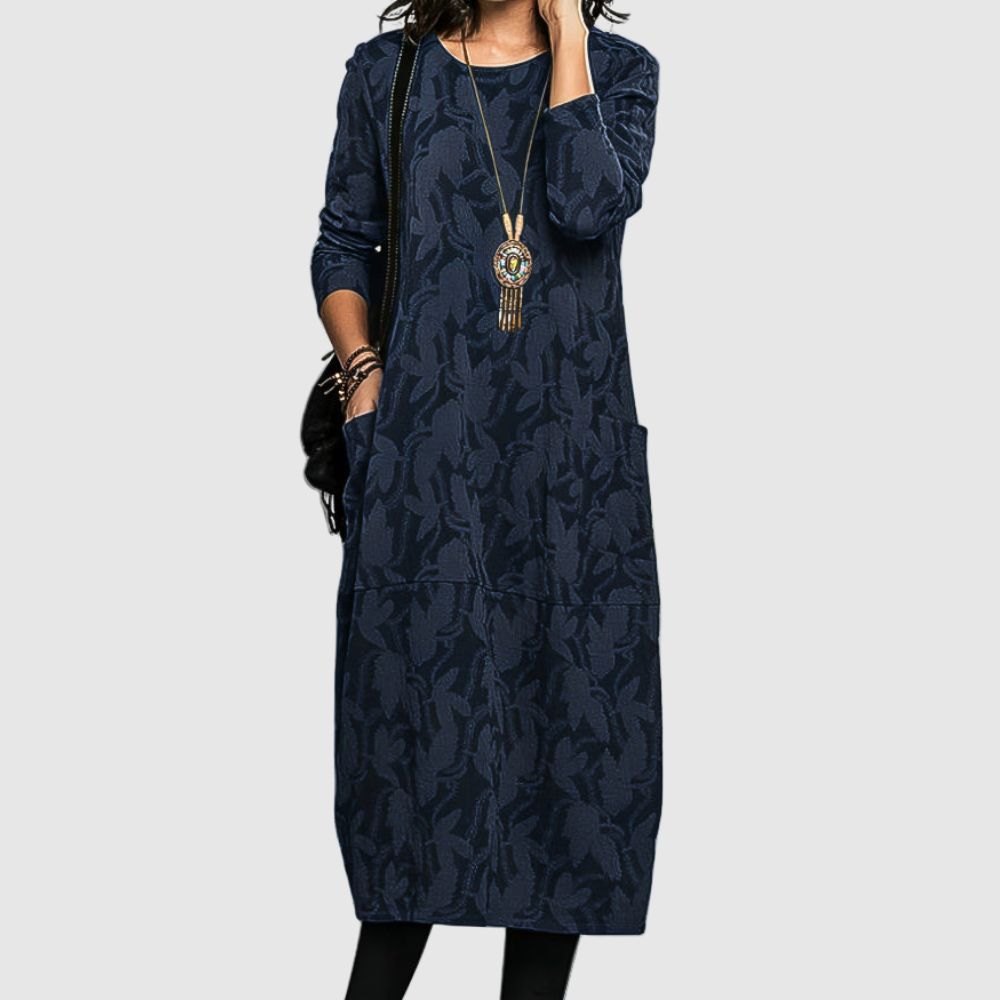 Zoé - Robe midi ample avec poches