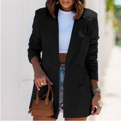 Harper – Blazer tendance à manches retroussées et poches