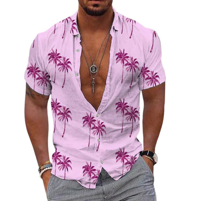 Chemise à manches courtes en tissu léger imprimé
