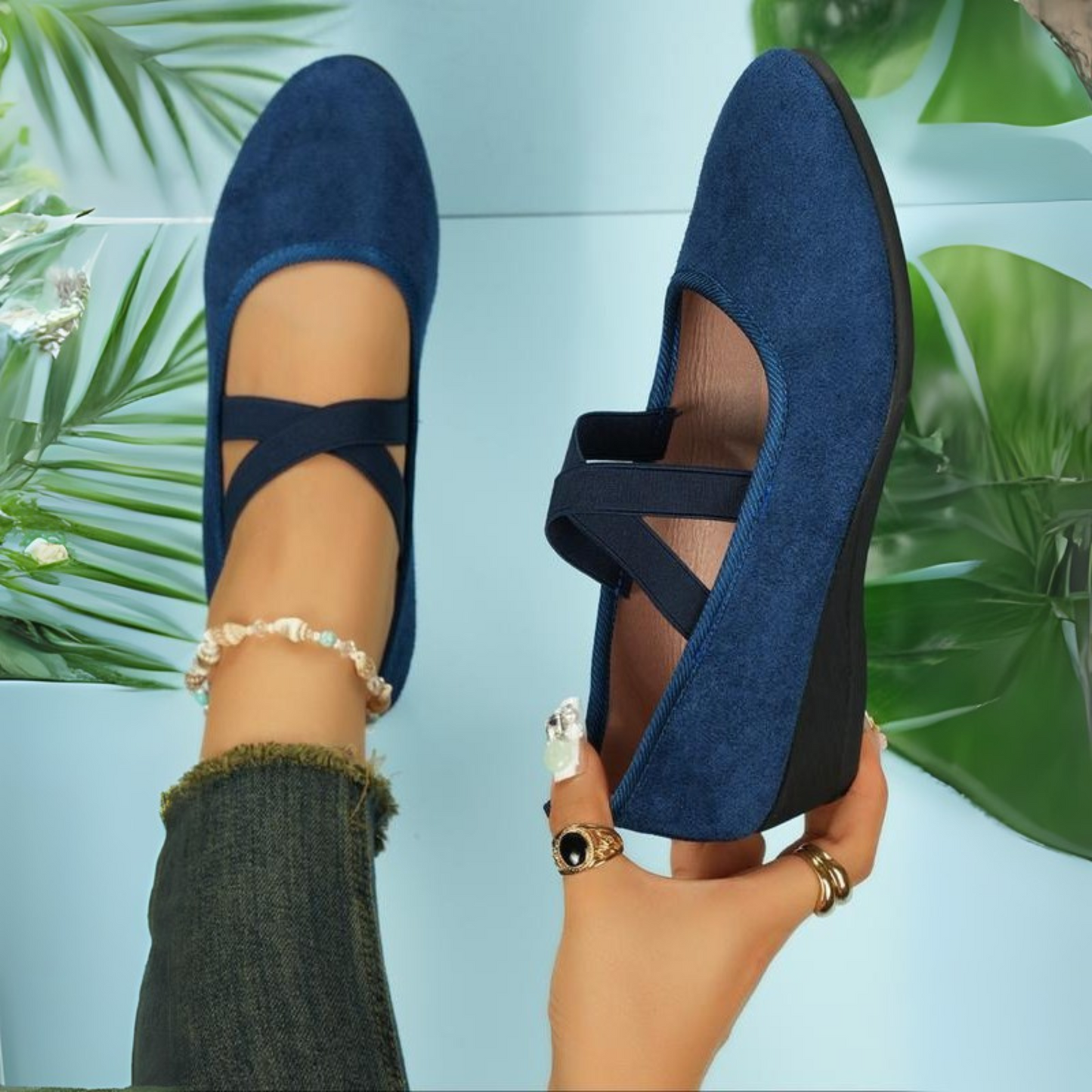 Marta | Zamyka Wedge Baleriny