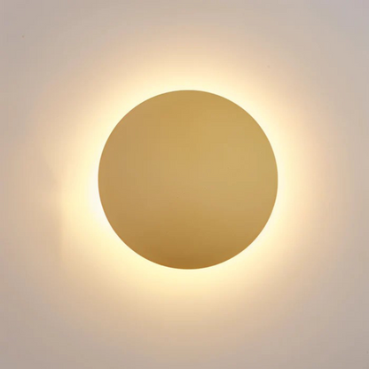 Hadro Arc | Runde LED Wandleuchte in Schwarz-Gold für Innenräume