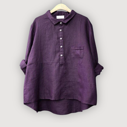 Relaxed Linen Blouse