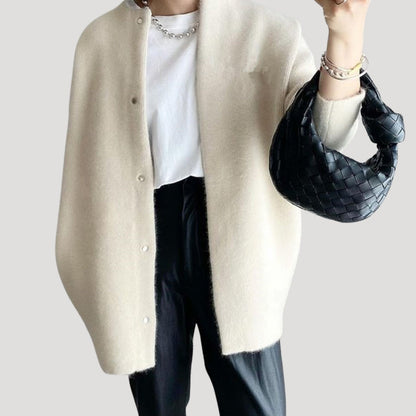 Amelia - Women's cozy wool cardigan long knitwear