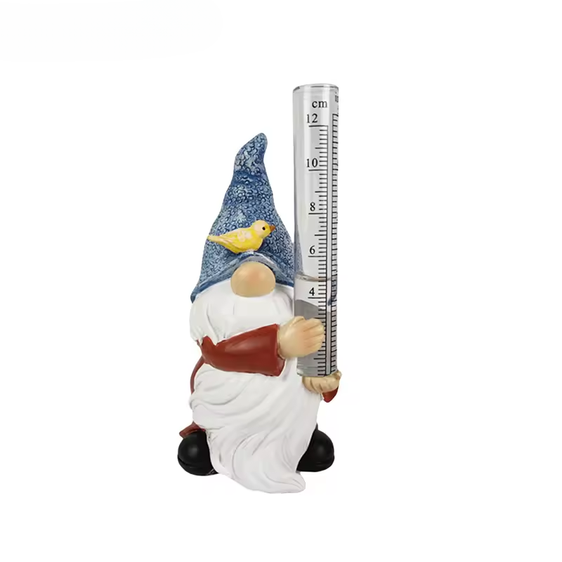 Kabouter Regenmeter | Decoratief & Praktisch | Weerbestendig | Hars