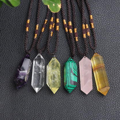 Amethyst Pendant Necklace – Natural Crystal Design with Elegant Adjustable Chain
