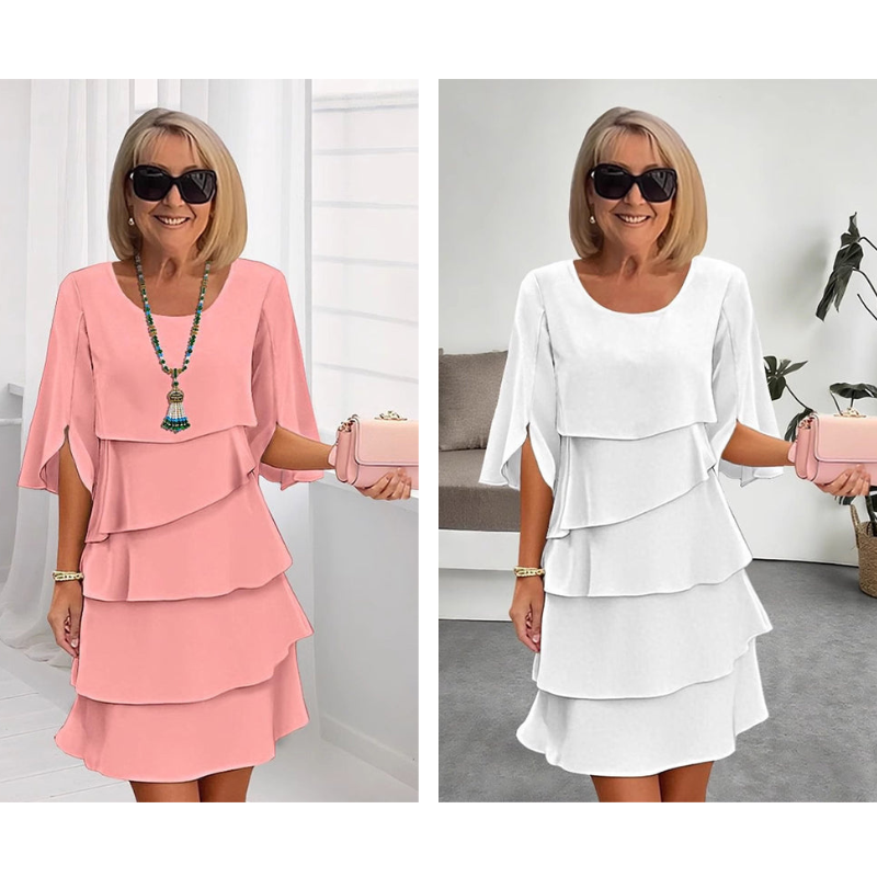 Żaneta – Elegancka sukienka z bufiastymi rękawami