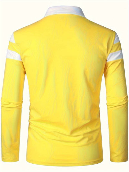 Harrison – Long-Sleeved Polo Shirt with Zipper | Men's Stylish Casual Polo Shirt