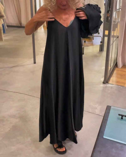 Kleid-Set mit Träger-Plateau und einfarbigem Top