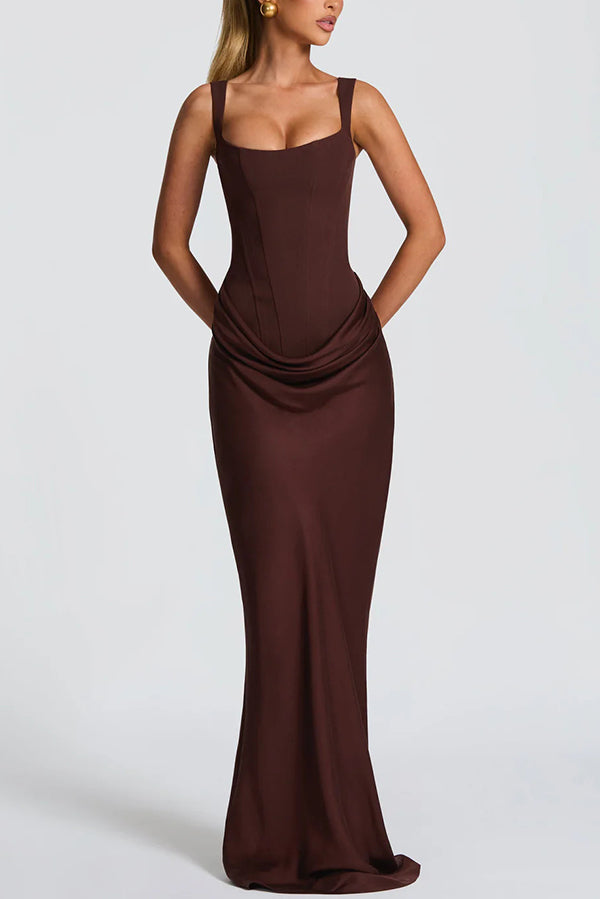 Léa | Maxikleid mit quadratischem Ausschnitt