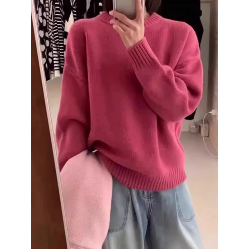Lussuoso maglione oversize da donna – Maglione ampio in misto mohair