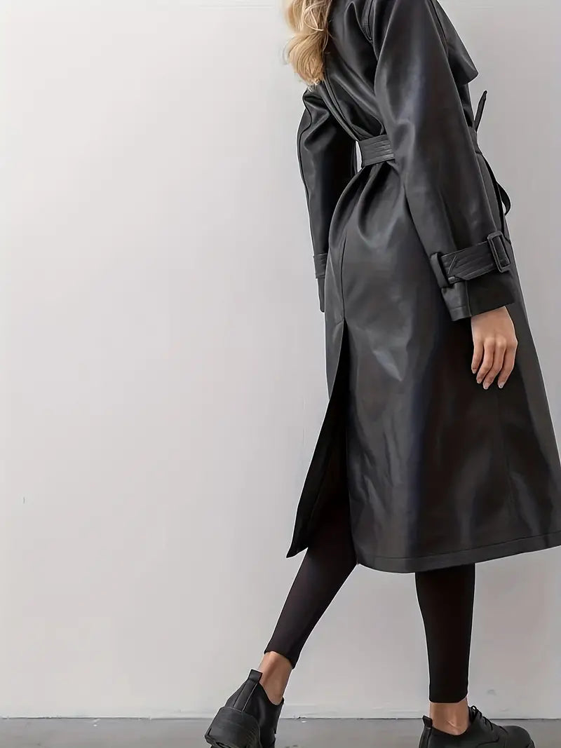 Ledertrenchcoat