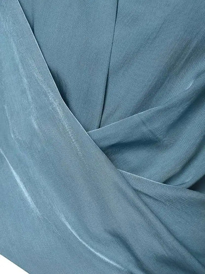Jenna - Elegante V-Hals Top Met Lange Pofmouwen
