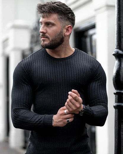 Elandro – Men’s Long Sleeve T-Shirt with Slim Casual Fit
