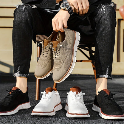 Men’s Breathable Knit Sneakers | Lightweight Casual Walking Shoes