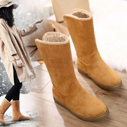 Cassie - Bottes hautes coupe-vent doublées de fourrure avec semelle antidérapante