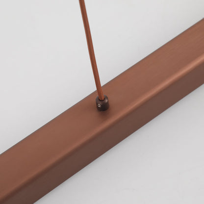 Hanglamp Rechthoekig LED Dimbaar Zwart Bruin Metaal Acryl Eettafel Woonkamer 80-150cm | Restfield