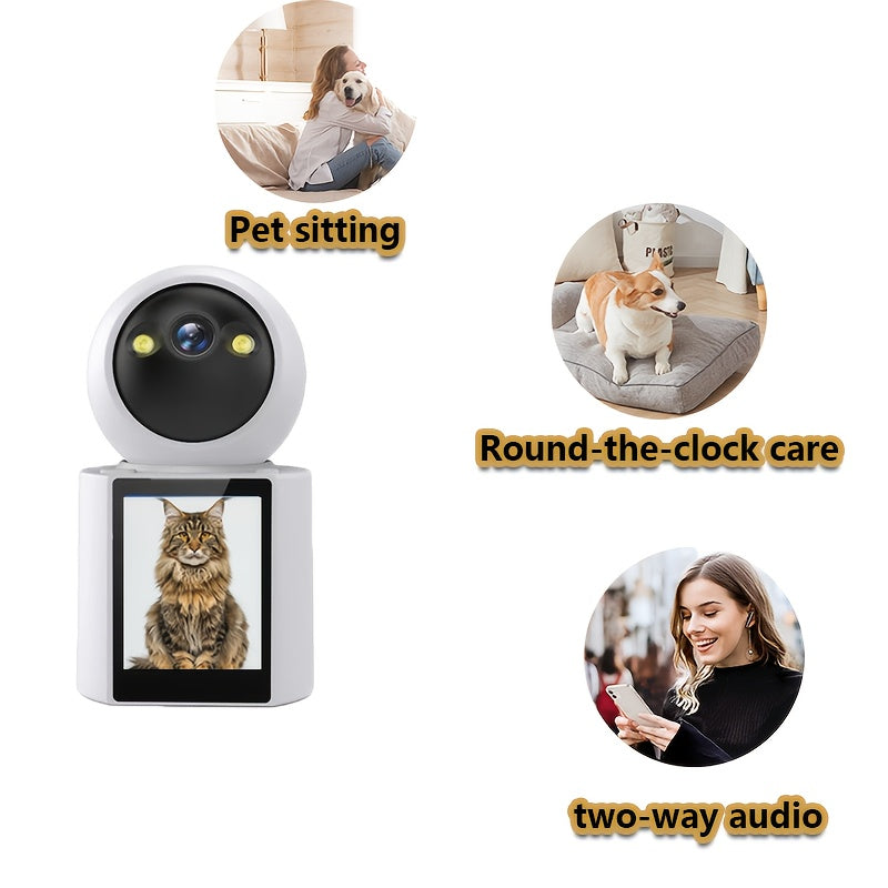 Huisdiercamera met Scherm – Twee-Weg Audio & Nachtzicht