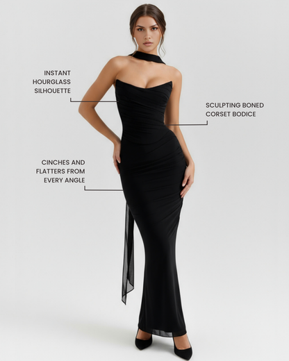 Malu™ – Eksklusivt 3-Delt Corset Maxi Sæt