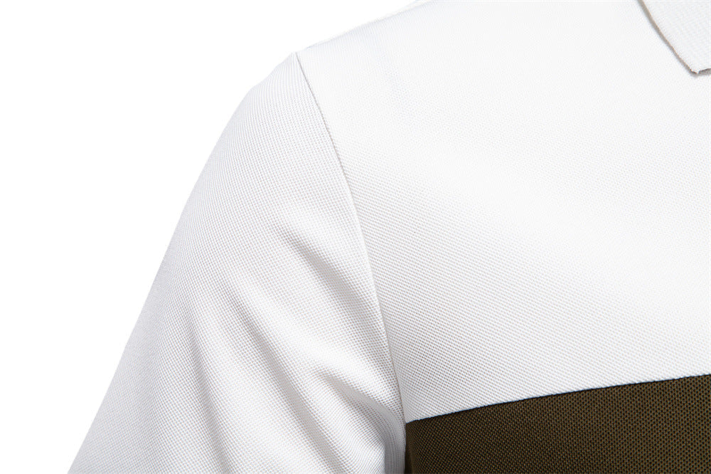 Tom Hollinger | Herren Poloshirt mit kurzen Ärmeln und gestreifter Stickerei
