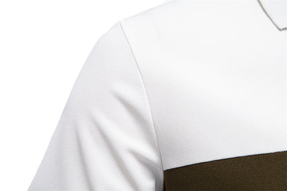 Tom Hollinger | Herren Poloshirt mit kurzen Ärmeln und gestreifter Stickerei