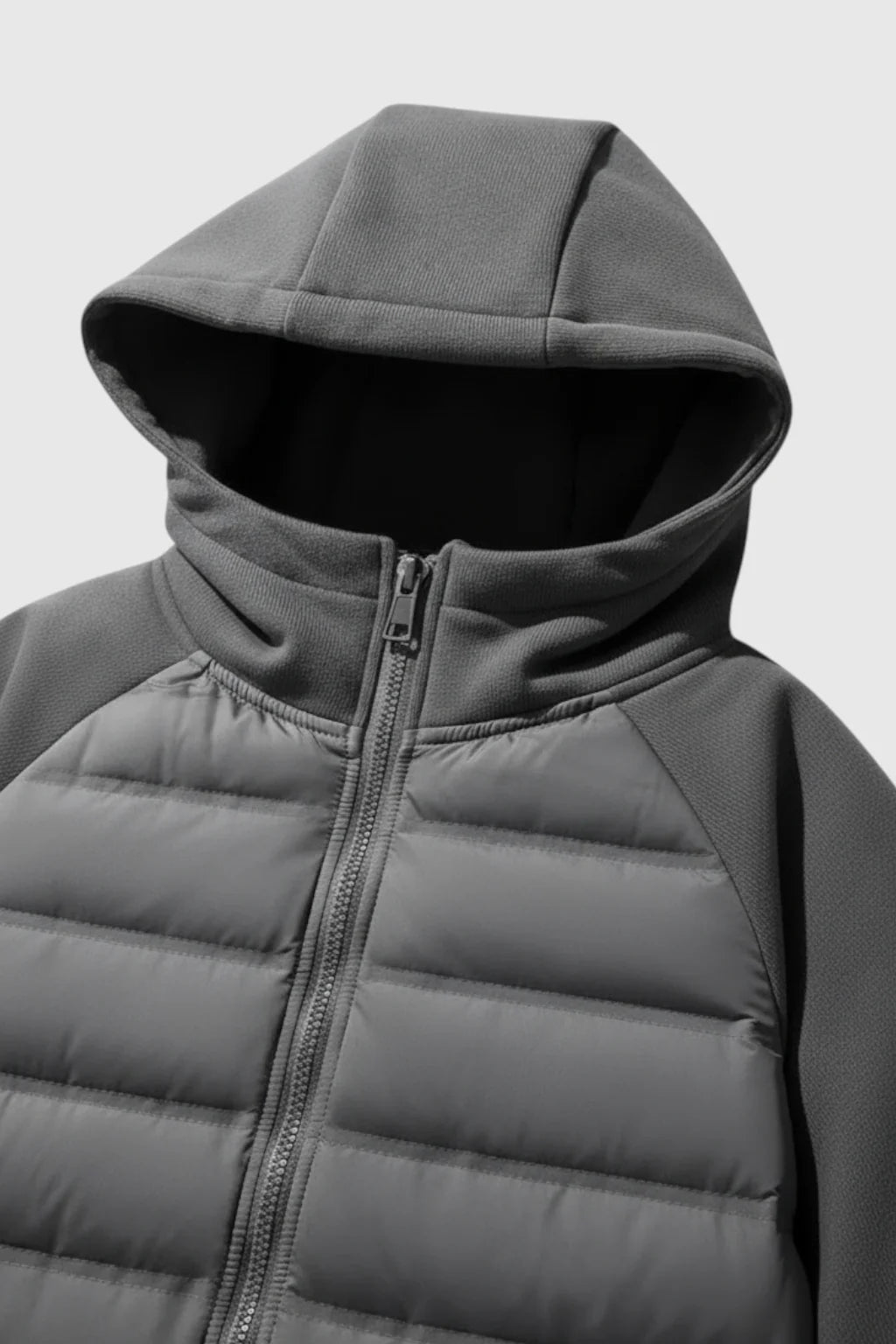 Løs pasform hættejakke med dun - Koksgrå - Jakker - Valmont Wear