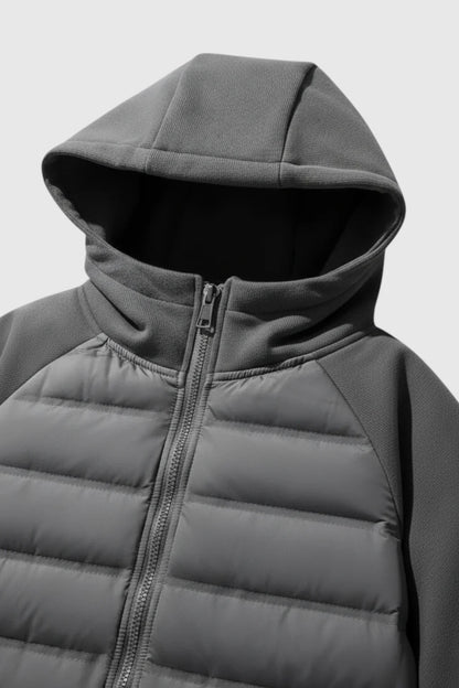 Løs pasform hættejakke med dun - Koksgrå - Jakker - Valmont Wear