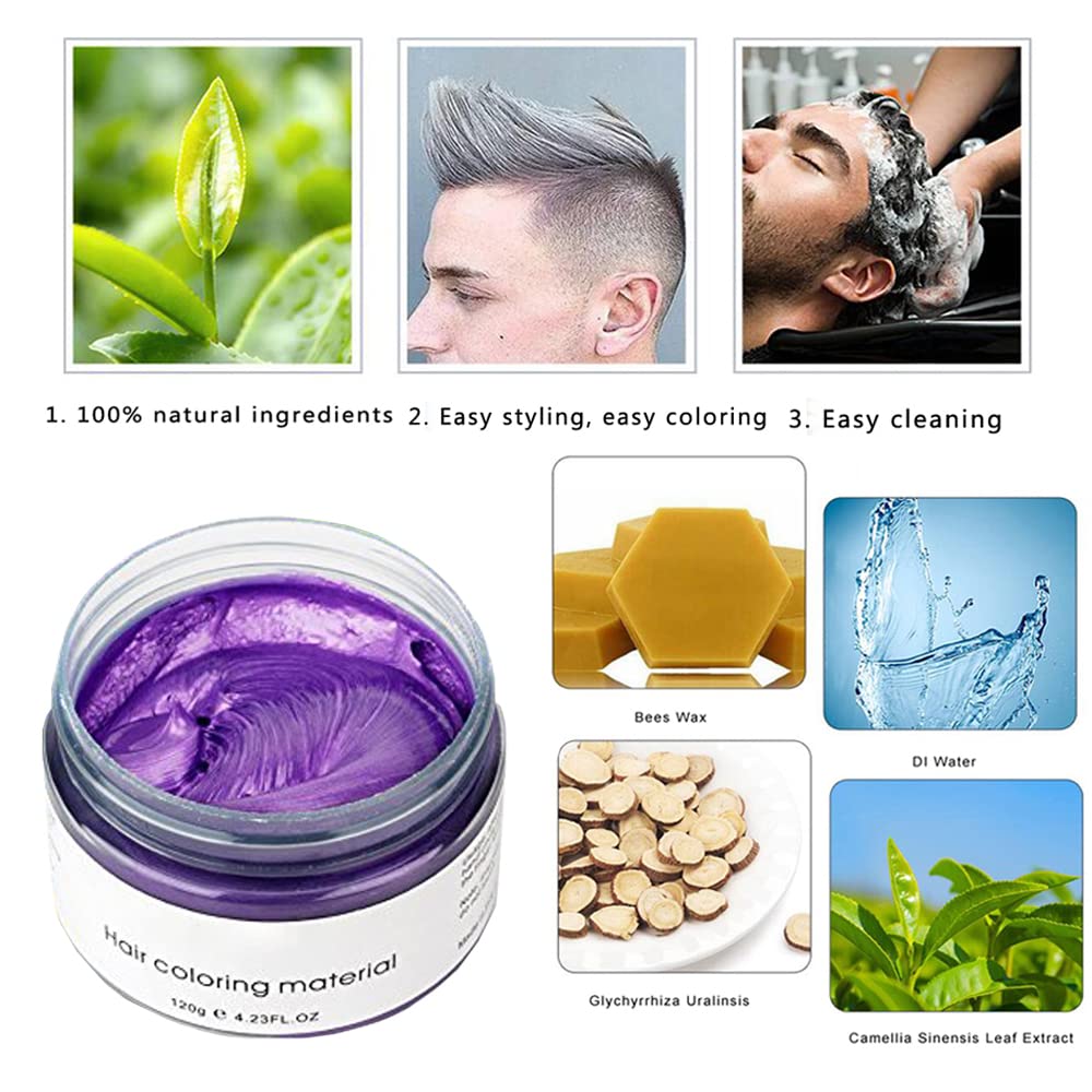 Mofajang® by JesseVance Manhattan: The Only Colored Hair Wax Styling Pomade with Bold Colors, Strong Hold, Simple Style, No Risk, & No Commitment