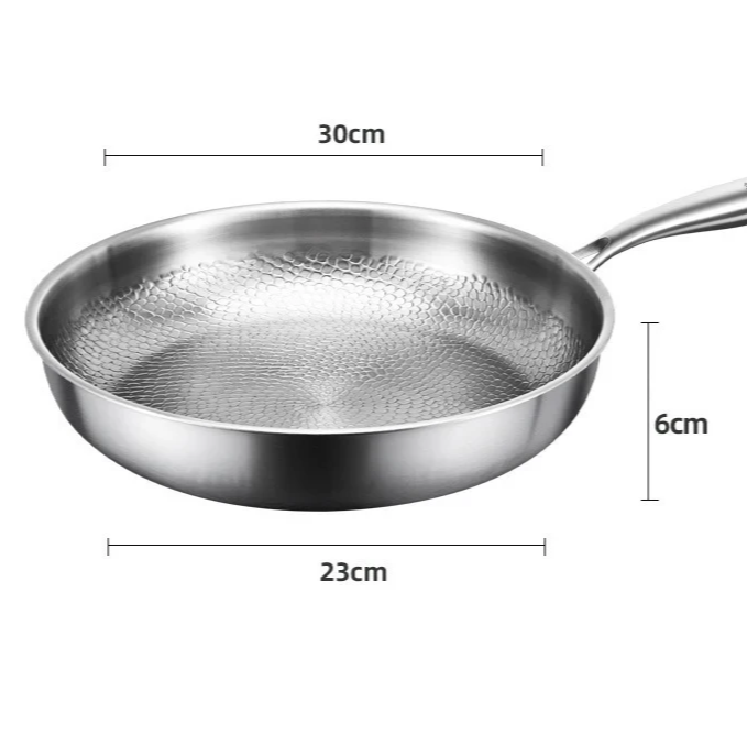 TitanPro – Pure Titanium Frying Pan with Hammered Fish-Scale Pattern