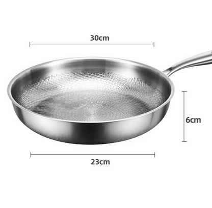 TitanPro – Pure Titanium Frying Pan with Hammered Fish-Scale Pattern