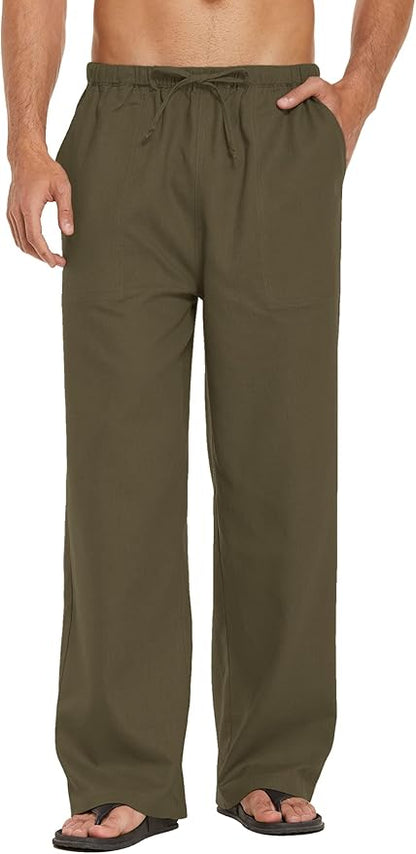 Comfortable linen-mix trousers