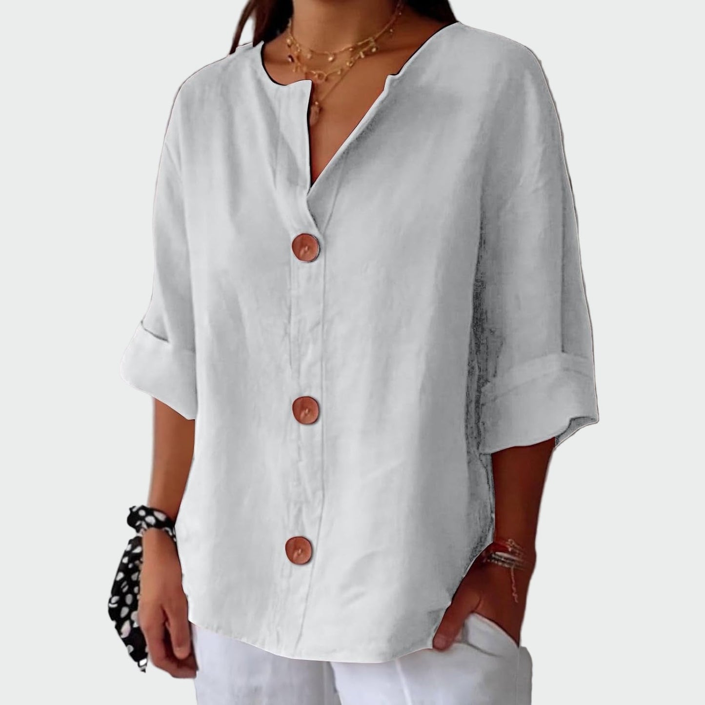 Kasdienė blusa su tekstūra