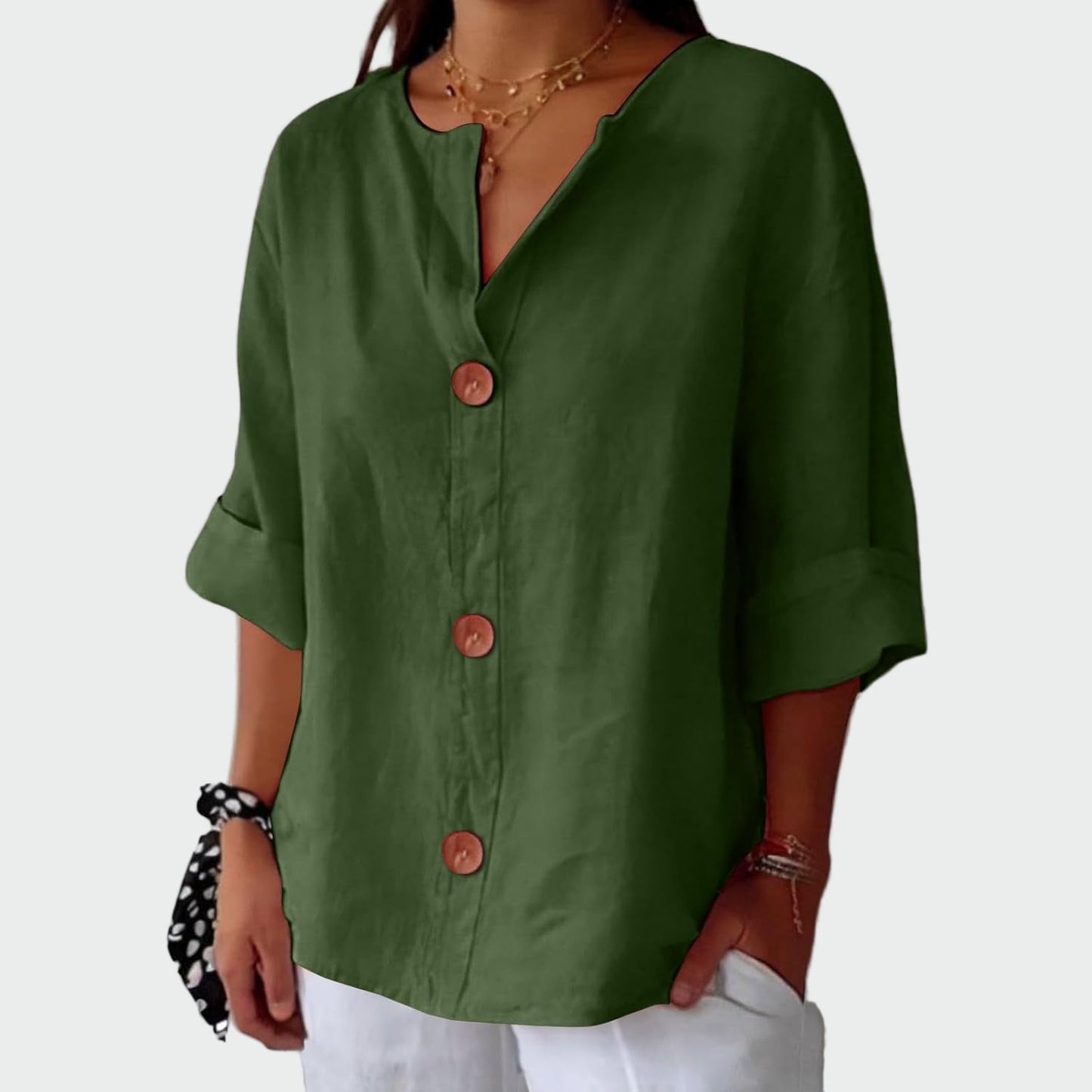 Kasdienė blusa su tekstūra
