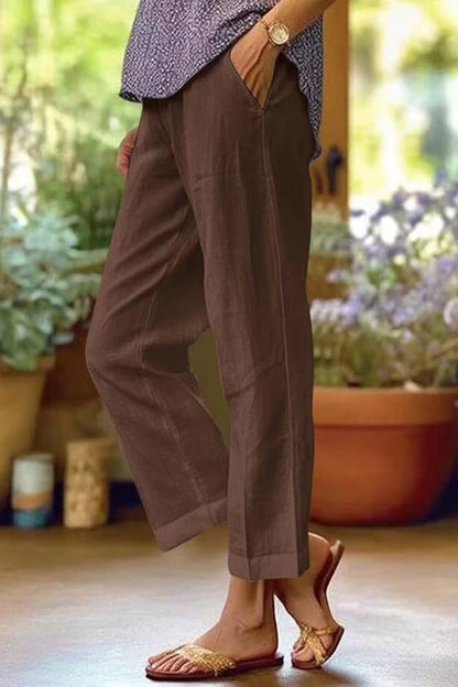 Lightweight Breathable Cropped Summer Trousers