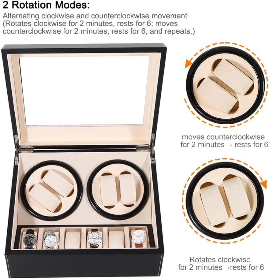 FörvarBillon® Quad - The Only Watch Winder with Ultra Silent (<5dB) Bi-Directional Japanese Motors | Designed by JesseVance Milan