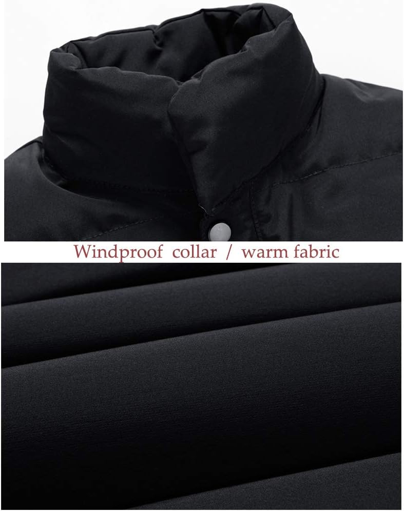 Men’s Quilted Gilet Padded Body Warmer Stand Collar Lightweight Outdoor Vest Casual Layering