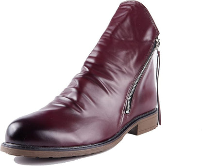 Daniel | Leather Side Zip Ankle Boots