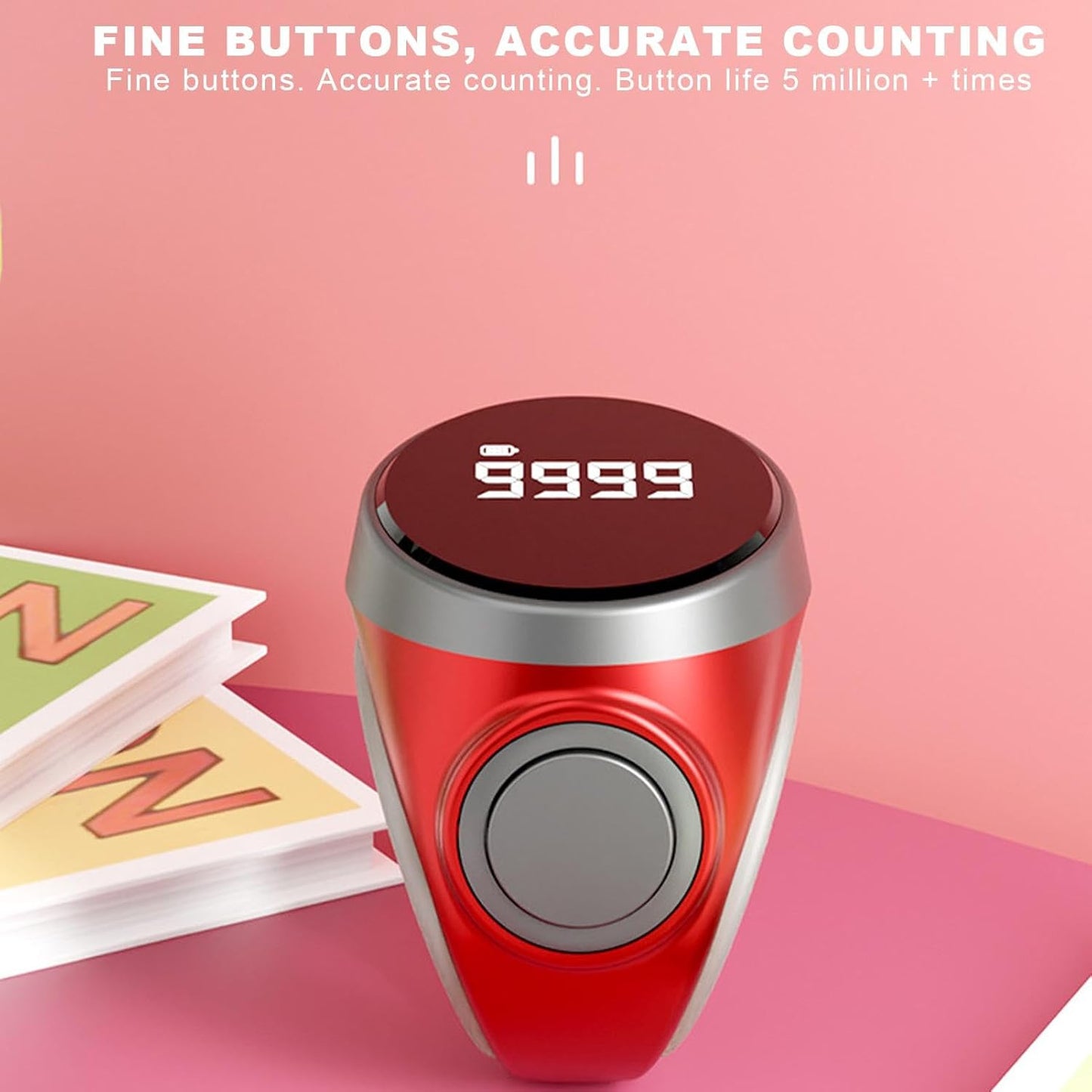 4-stellig aufladbarer digitaler Fingerzähler-Ring (1+1 GRATIS) – Calmero