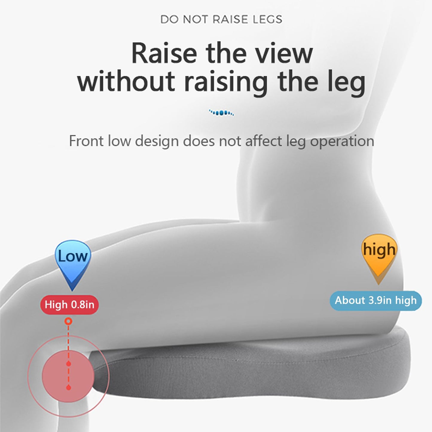 Car Booster Seat Cushion for Improved Visibility and Driving Comfort