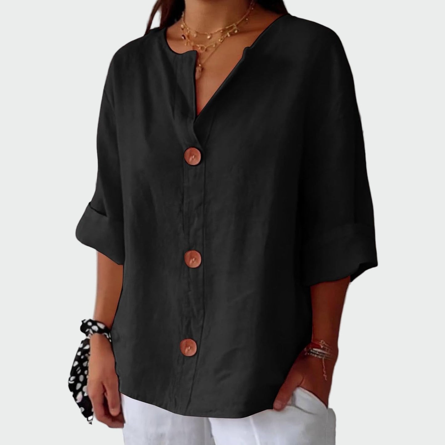 Kasdienė blusa su tekstūra