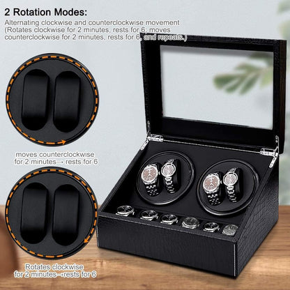 FörvarBillon® Quad - The Only Watch Winder with Ultra Silent (<5dB) Bi-Directional Japanese Motors | Designed by JesseVance Milan
