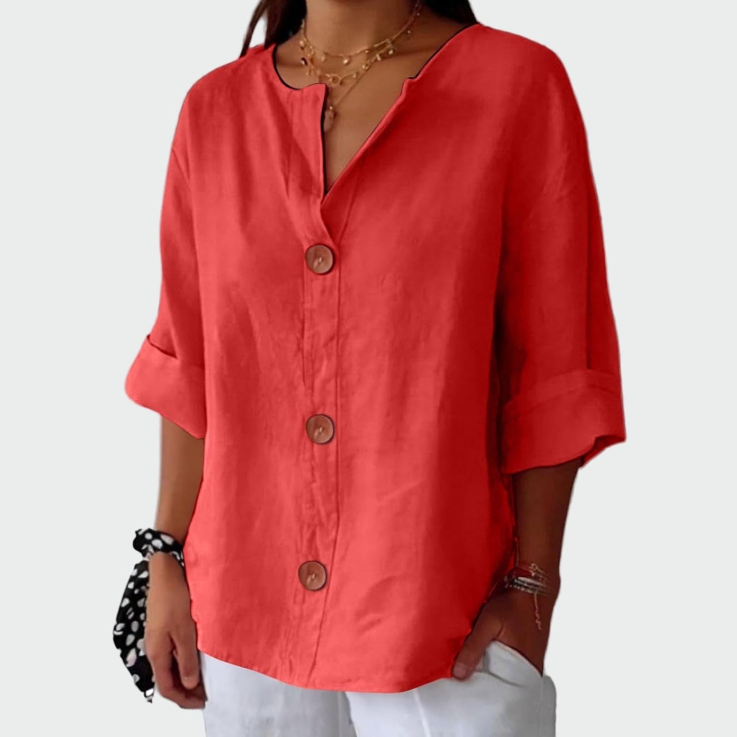Kasdienė blusa su tekstūra