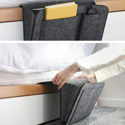 Hängende Aufbewahrungstasche aus Filz für Bett, Sofa und Schreibtisch