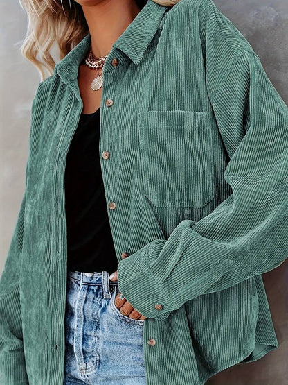 Dorelle | Corduroy shirt voor dames – Lange mouwen, relaxte pasvorm, zachte en veelzijdige casual top
