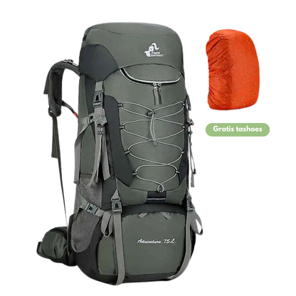 OutdoorHaven Backpack 75L - Waterdicht - Trekkingrugzak